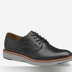 JOHNSTON & MURPHY BLACK HODGES PLAIN TOE SHOES SIZE 9
